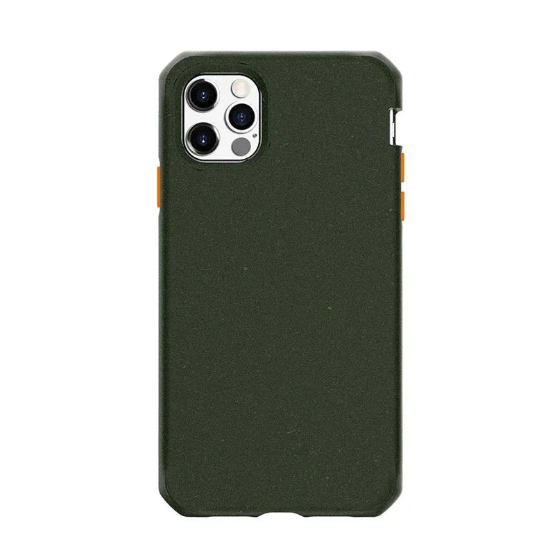 Itskins Feroniabio Summit iPhone 12 / 12 Pro Case - Kaki And Orange - Tashqila Itskins Feroniabio Summit iPhone 12 / 12 Pro Case - Kaki And Orange - Tashqila